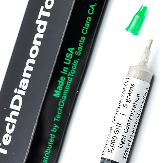 TechDiamondTools Kit of 3 Diamond Polishing Compound Polishing Paste USA Made 3000 5000 14000 Grit for Marble Glass Metal Rock Jewelry Resin Silver Gemstone with 10% of Diamond Powder