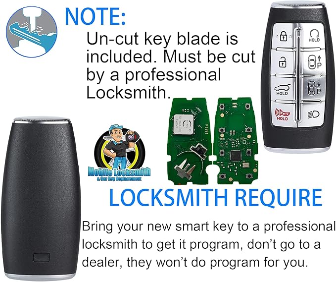 Smart Key for Hyundai Genesis GV70 2022-2023, Alliskeys 8-Buttons Proximity Key Fob Replacement for Hyundai Genesis GV70 2022 2023 TQ8-FOB-4F35 95440-DS010
