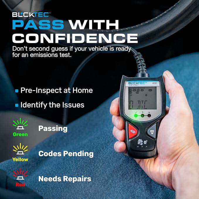 BLCKTEC 400 OBD2 Scanner Diagnostic Tool - Car for All Cars OBDII Compatible Code Reader with Reset Comes Free OBD App On iOS & Android