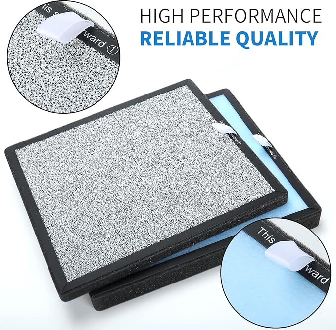 2-Set HJ-H23 Replacement Filter Compatible with Hejiko HJ-H23 Purifier, 2 True H13 HEPA Filters + 2 Activated Carbon Filters