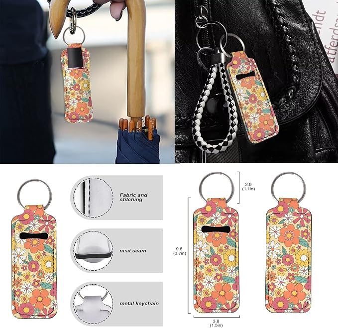 Pink Cherry Blossom Flower 13 Pieces Car Accessories Universal Fit Car Seat Covers Full Set,Seatbelt Shoulder Pads,Coasters,Keychain,Lipstick Sleeve for Women's Vehicle Protector
