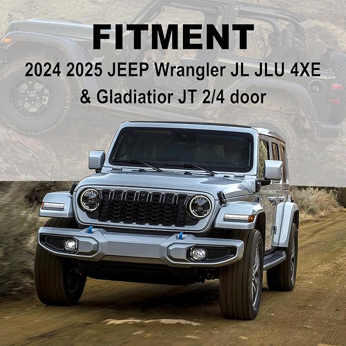 for Jeep 2024 2025 2026 Wrangler JL JLU Gladiator JT 4XE Phone Mount, Magsafe Phone Holder for Jeep Wrangler Gladiator 2/4 Door Accessories, Made of Metal, for All Smartphones (NOT fit JK JKU)