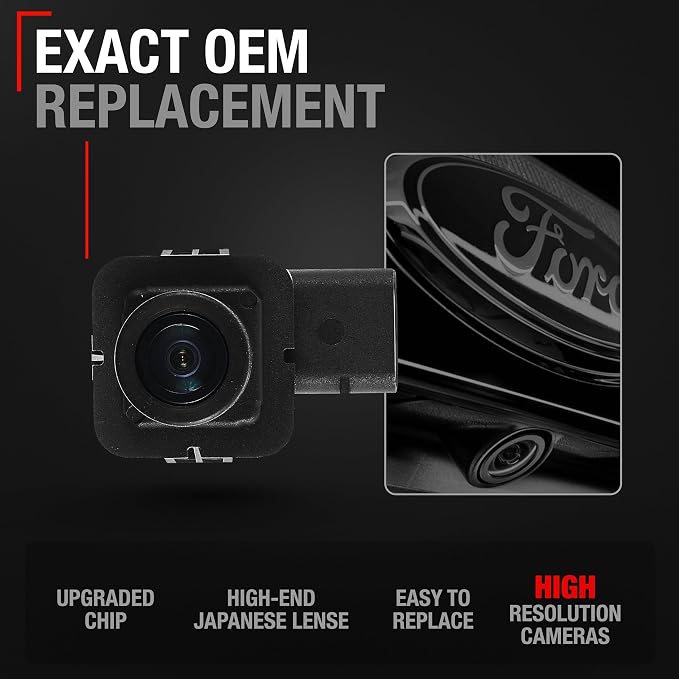 Rear View Backup Camera - Compatible with 2013-2015 Ford Edge - Reverse Park Assist Camera - OEM ET4Z19G490A, DT4Z19G490A, DT4Z19G490B, 590-415
