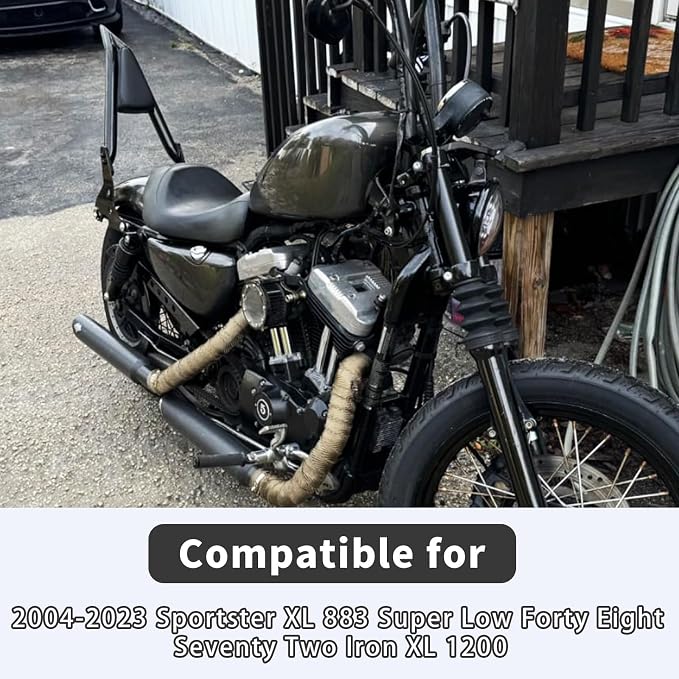 Detachable Rear Passenger Backrest Sissy bar for Harley Sportster 2004-2023 XL 883 Super Low Forty Eight Seventy Two Iron XL 1200