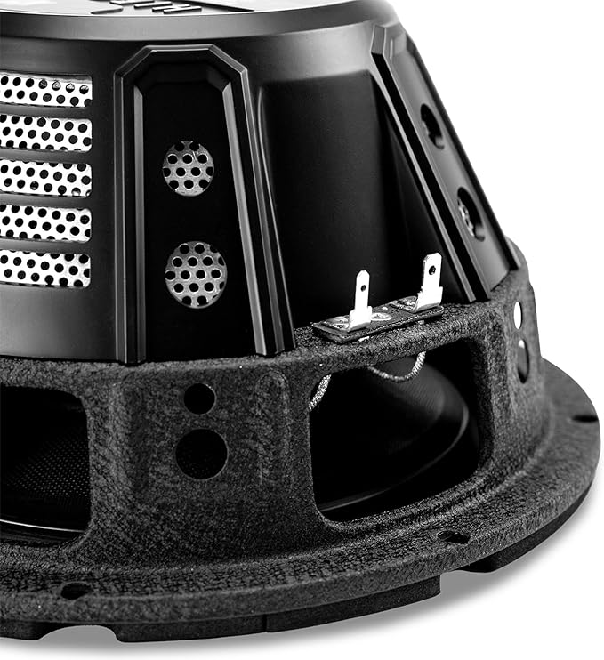 Hifonics HFX8D4 8 Inch Round Subwoofer, 250 Watt Max 125 Watt RMS Single Speaker for Cars and Vehicles, 4 Ohm, Heavy Gauge and Powder Coated, Black