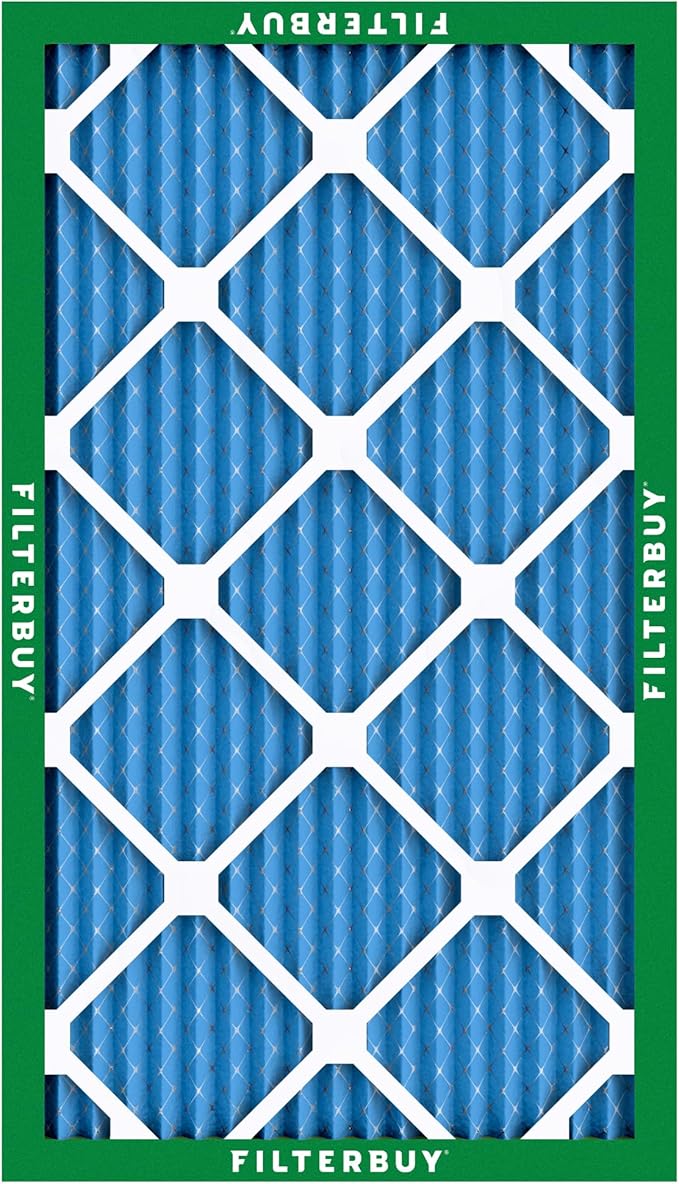Filterbuy 10x30x1 Air Filter MERV 13 Optimal Smoke & Allergy Defense (3-Pack), Electrostatic Pleated HVAC AC Furnace Filters Replacement (Actual Size: 9.50 x 29.50 x 0.75)