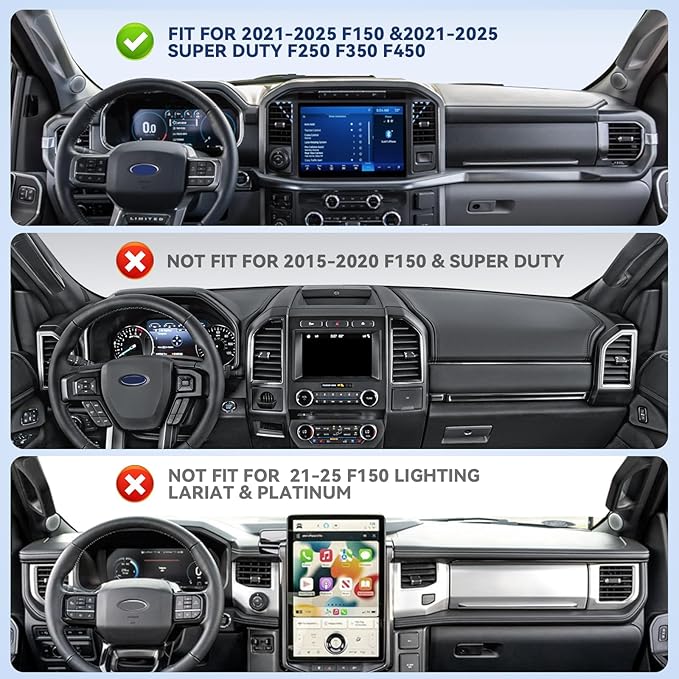 Surfcabin CNC Truck Air Vent Phone Holder, Magnetic Full Metal Phone Mount for F150, Phone Cradles Compatible with Ford F150 2021-2025 & Super Duty F250 F350 F450 2021-2025 and Most Cellphones