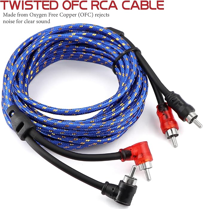 4 Gauge OFC AMP Wire Kit 2000 Watt Car Subwoofer Wiring Install kit for Amplifier Power,Radio and Speakers