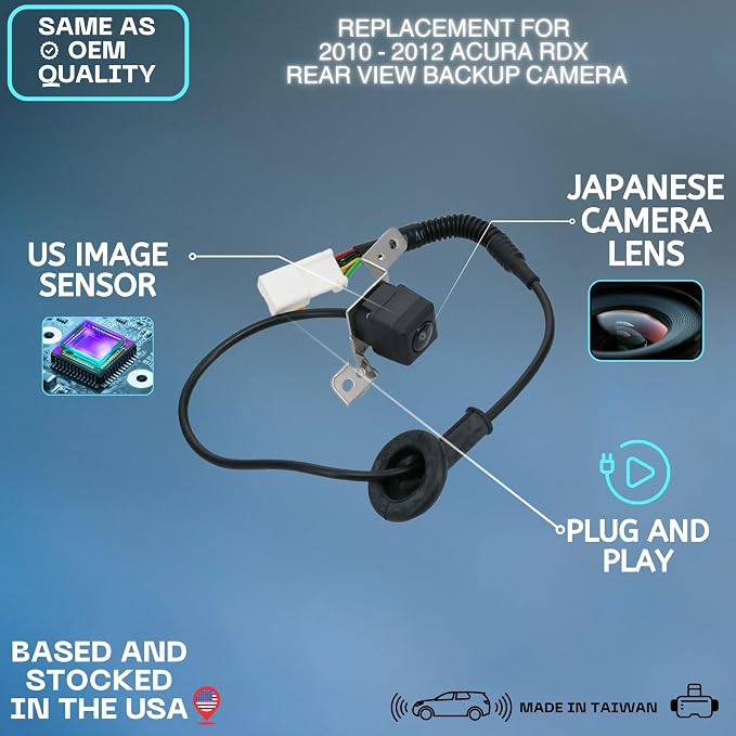 Backup Camera Replaces for 2010-2012 Acura RDX OE Part # 39530-STK-A11