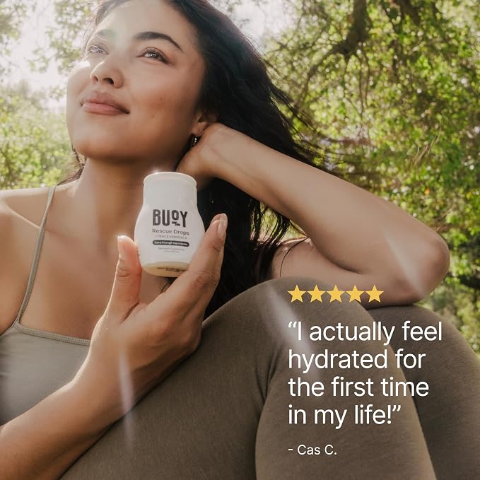 Buoy Rescue Electrolyte Drops - High-Sodium, 6X Stronger Liquid Electrolyte with 87 Trace Minerals for Intense Depletion and Rapid Recovery - Unflavored - Sugar Free - No Sweeteners - 60 Servings
