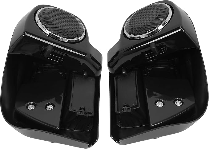 ECOTRIC 6.5'' Motorcycles Lower Vented Leg Fairing W/Speaker Box Pods Grilles Compatible with 2014-2024 Harley Davidson Touring Street Glide Road Glide Electra Glide Road King Trike Model Vivid