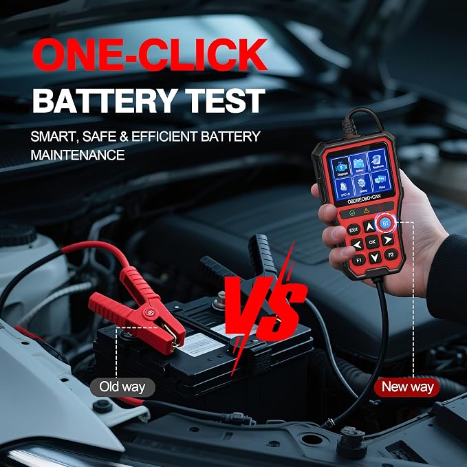 OBD2 Scanner Diagnostic Tool,Car Code Reader with Battery Tester, Check Engine Code Reader with Reset OBDII, Real-Time Date, DTC Lookup,Scan Tool for All OBDII Protocol Cars Since 1996