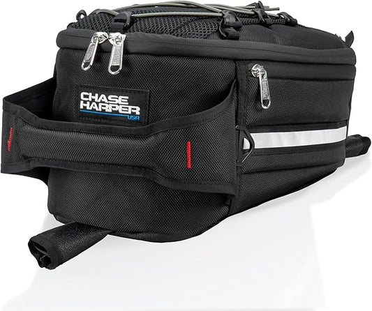 Chase Harper USA 650S Strap Mount Tank Bag, Water-Resistant, Tear-Resistant, Industrial Grade Ballistic Nylon with Anti-Scratch Rubberized Polymer Bottom, Adjustable strap mounting