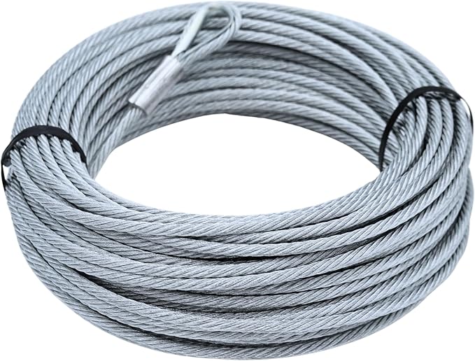 Tie Down 50130 Galvanized Cable (Swagged Loop and Thimble, 3/8 Inch, 50 Foot Roll), Pack