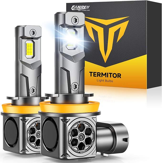 𝐋𝐚𝐭𝐞𝐬𝐭-𝐆𝐞𝐧 H11/H9/H8 Light Bulbs, 50000LM 10X Super Bright 6500K Cool White, 1:1 Mini Size H11 Lights, Plug & Play,Canbus Ready, Precision Beam, 10+ Years Life, Daytime Running Light Modules
