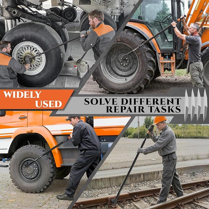 SUZUME 1 Inch Torque Wrench (200-1200 Ft.Lb/ 271-1627 N.m) ±3% Accuracy Loud Click Reversible Head Cr-V Steel Torque Wrenches for Mining Equipment, Marine Vessels, Construction Machinery,Rail