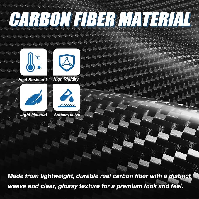 Real Carbon Fiber Front Trunk Panel Cover Trim Compatible with Corvette C8 2020-2026, Interior Decor Sticker Accessories