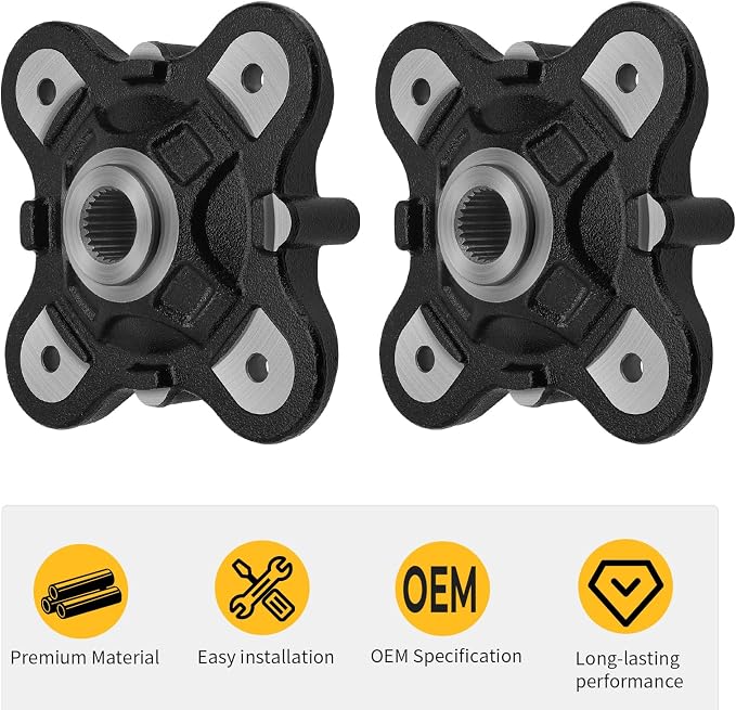 M MATI Rear Axle Wheel Hub 2PCS for Polaris Ranger 570 Premium 2023-2024 Ranger 570 Crew/Crew SP 2014-2025 RZR 570 2014-2022 ACE 900 2016-2019 Pro XD Mid-Size Gas Crew 2022-2025 5139163