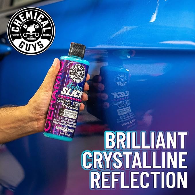 Chemical Guys WAC22916 HydroSlick SiO2 Ceramic Coating HyperWax with Premium Grade Microfiber Applicator, Blue (Pack of 2)