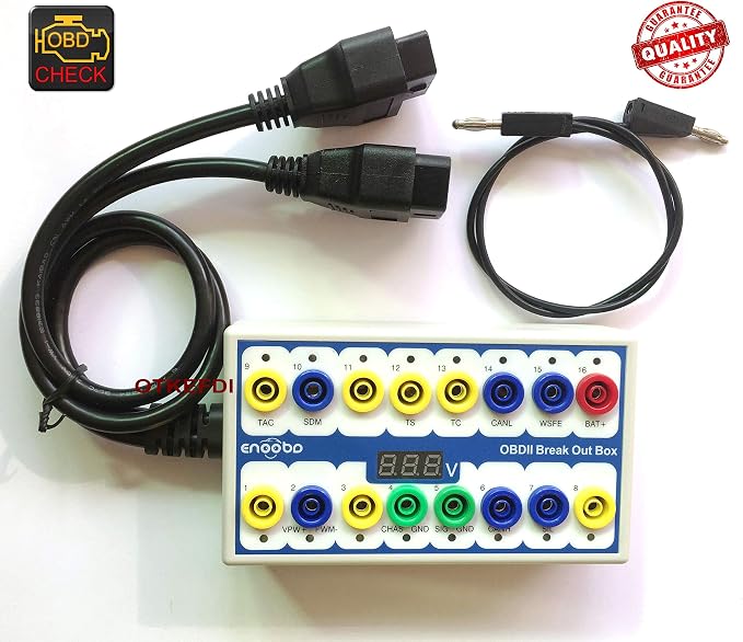 OBD Detector Breakout Box CAN Data Line Signal,Car Fault Diagnostic Scan Tool White