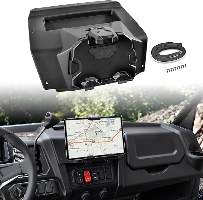 Electronic Device Holder for CFMOTO UFORCE 1000, Adjustable Navigator Tablet Mount GPS Phone Holder with Storage Box for CFMOTO UForce 1000 2019-2025/1000 XL 2022-2025 Accessories