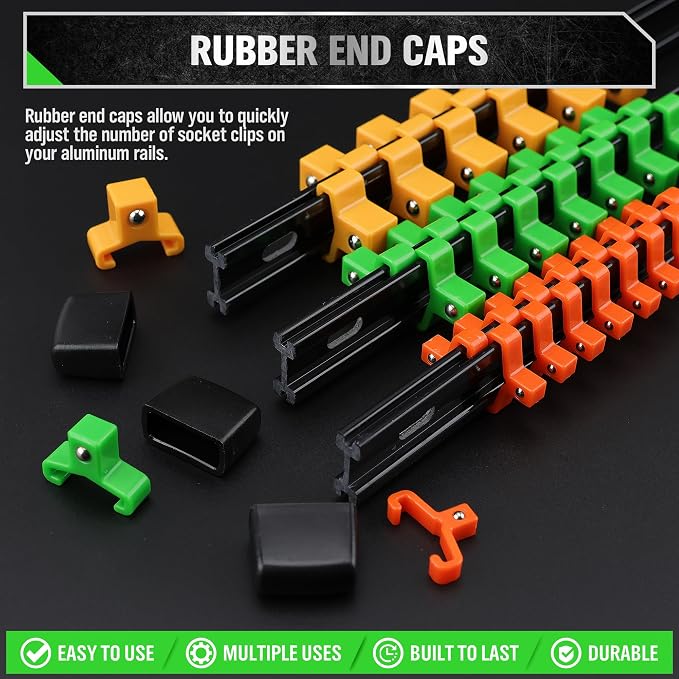 SWANLAKE GARDEN TOOLS Bundled Products-2 Items: 18-Piece Socket Organizer Set & 9-Piece 1/2" Metric Impact Socket Set