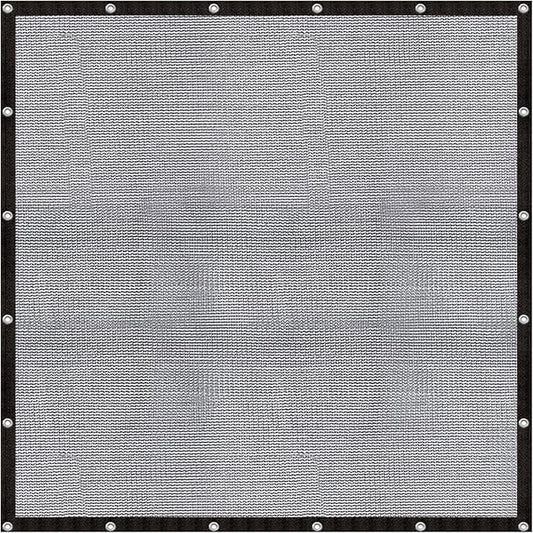Cool Area 60-70% Shade Cloth 8x8FT Heavy Duty Knitted Mesh Tarp with Grommets Mesh Screen for Patio Canopy Garden Porch Greenhouse Pools Dog Kennel Black