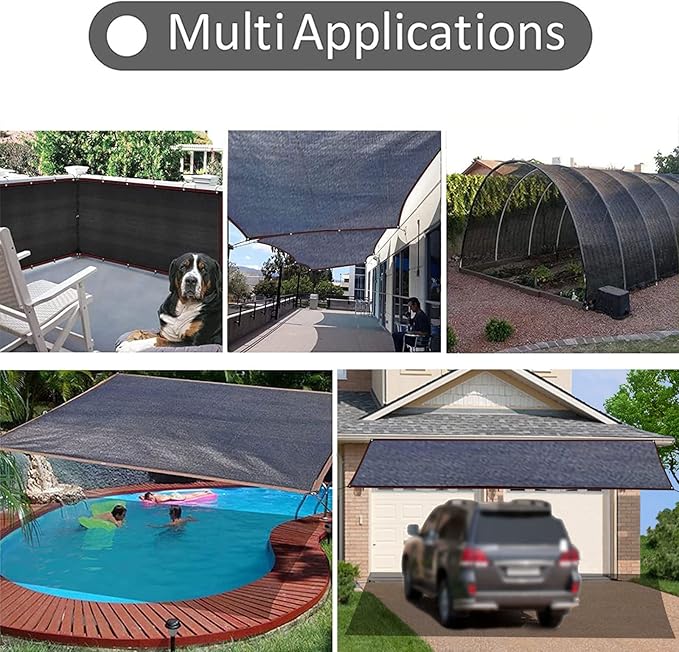 Shade Cloth - Outdoor Sun Shade with Grommets,Garden Shade Netting for Plants Heat Protection Greenhouse Patio Dog Kennel Chicken Coop（16x20ft）