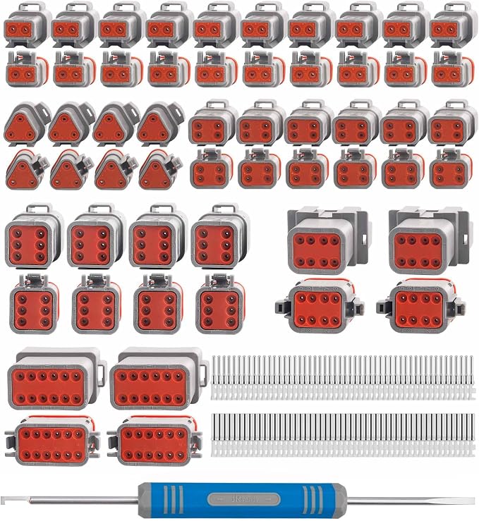 JRready DT Connector Kit with Size 16 Stamped Contacts (18-14AWG)