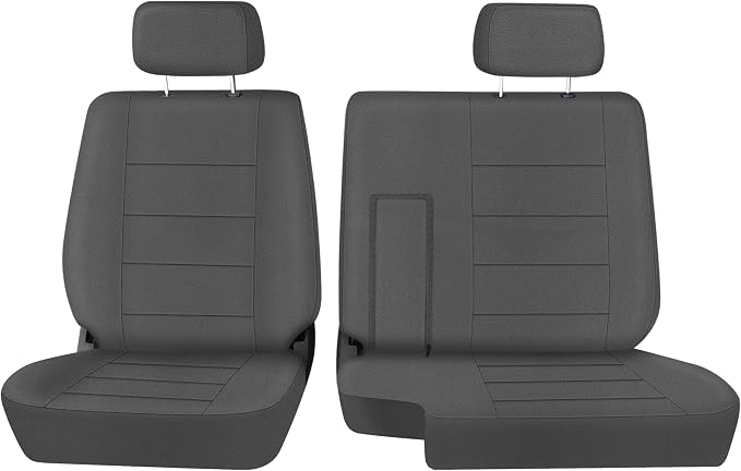 SAPUBK Front Seat Covers Replace for 1989-1994 Toyota Pickup 60/40 Bench Seat with Armrest Seat, Knitted Fabric Composite Soft Foam Lining Airmesh Breathable Seat Cover
