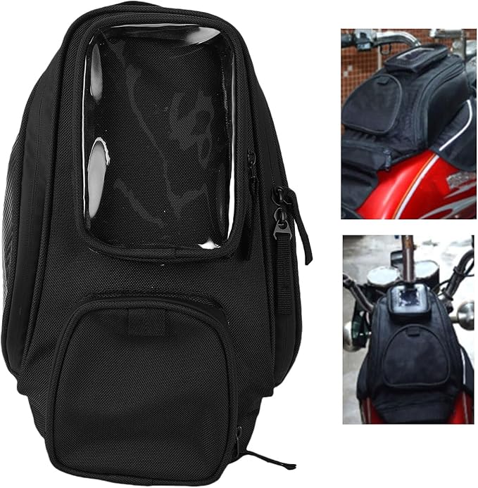Keenso Motorcycle Bag, Super Strong Magnetic, Universal Oil Fuel Tank Bag for Motorcycle Riders, Motorbike Enthusiasts, Touring, Road, and