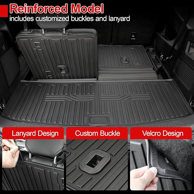 Cargo Mat for 2020-2025 2026 Ford Explorer Accessories All Weather Trunk Liner Replacement for 2025 2026 Ford Explorer ST Accessories 2024 2023 2022 2021