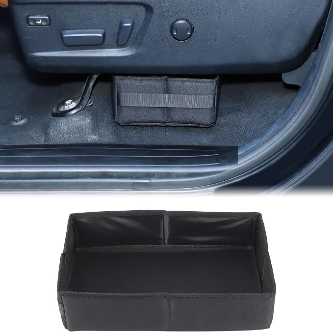 Aunginsy Front Row Driver's Under Seat Storage Bag Compatible with Toyota Tundra 2014-2021, Car Driver's Side Underseat Hidden Organizer Tray Storage Drawer Tool Box with Handle Accessories