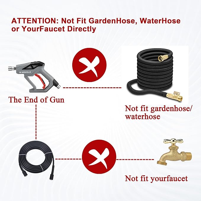 M MINGLE High Pressure Washer Gun Snow Foam Lance, Foam Cannon Orifice Nozzle Tips and Foam Maker