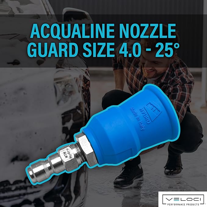 MTM Hydro Acqualine Pressure Washer Nozzle Guard Holder Tips Protector with 1/4” Quick Coupler Plug, 25 Degrees 4.0