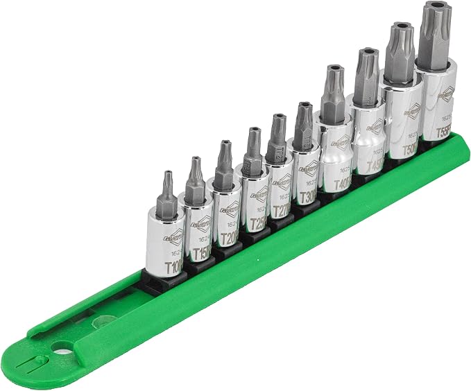Mayhew Tools 16016 Tamper-Proof Torx Plus Socket Bit Set, Chrome Plated, 10-Piece
