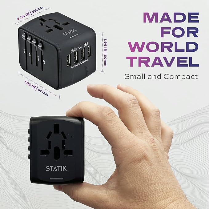 STATIK GaN Charger (100W) & GloboCharge Travel Adapter 12W