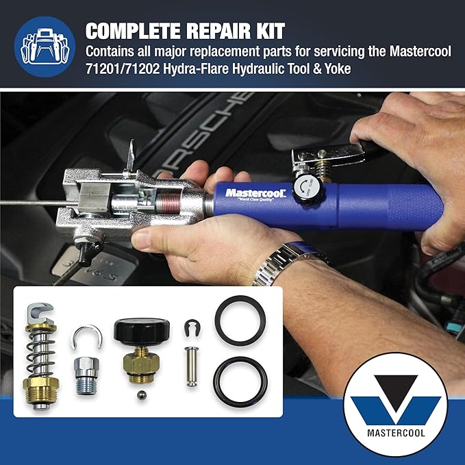 Mastercool 71201-001A-REPK Hydra-Flare Hydraulic Tool Repair Kit with Instructions – For 71202 Hydraulic Tool & Yoke