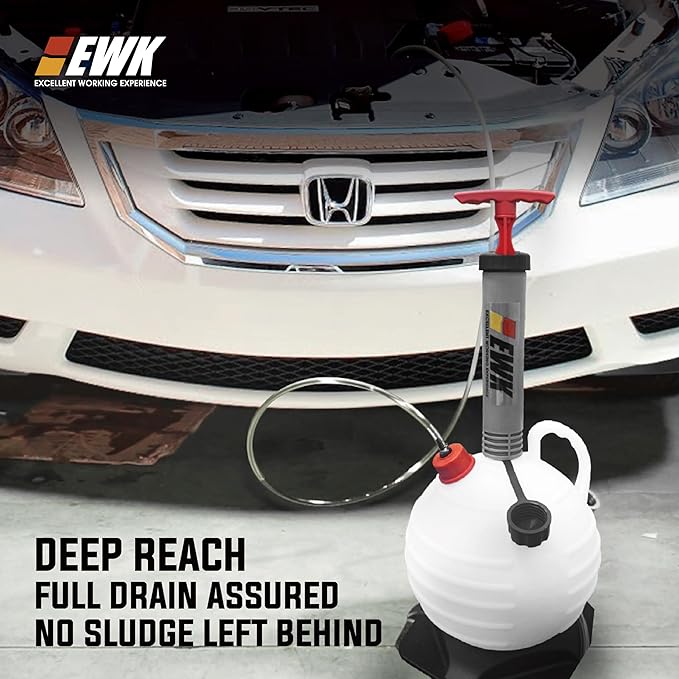 EWK 6L Vacuum Oil Extractor Pump, Portable Fluid Extractor Oil Change Pump for Automotive, Marine Boat, Jet Ski, Fast Oil Change & Quick Drain Fluid Transfer Pump