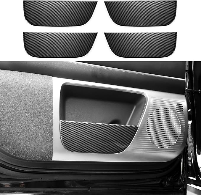 YOUTOOCAR Door Kick Panel Protector Covers Compatible with Hyundai IONIQ 9 Accessories (Carbon Fiber Pattern)