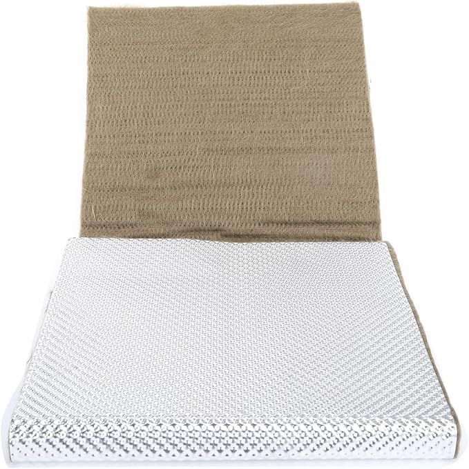 AC PERFORMANCE Basalt Laminated Aluminum Heat Shield Insulation Armor for Exhaust headers, Manifolds, Turbo housing, 1/2" Thick x 1' Wide x 3' Long