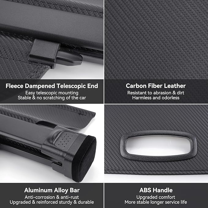 Cargo Cover Retractable Trunk Cover Privacy Shade for 2018+ 2023 2024 Chevy Chevrolet Equinox GMC Terrain, Not for EV Model