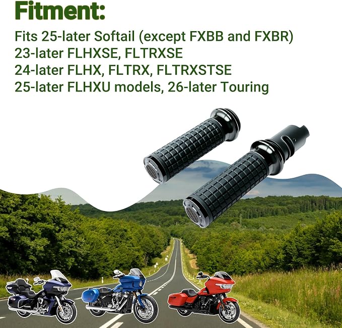 Electronic Throttle Control Handlebar Grips Compatible with 2023 CVO 121 Road Glide/Street Glide, 2024-2025 FLTRX/ST/FLHX, 25-Later Softail