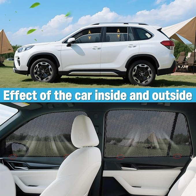 ZATOOTO Car Window Shades for Forester 2019-2023, 4 Pack Forester Sun Shade Side Window, Breathable Mesh Car Window Screen for Camping Napping Baby UV Protection