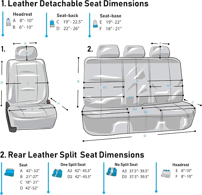FH Group Automotive Seat Cover Protector Universal Fit Full Set Rome PU Leather Beige - Airbag Compatible and Split Bench Seat Covers for Cars Trucks SUV Combo Vinyl Floor Mats Interior Accessories
