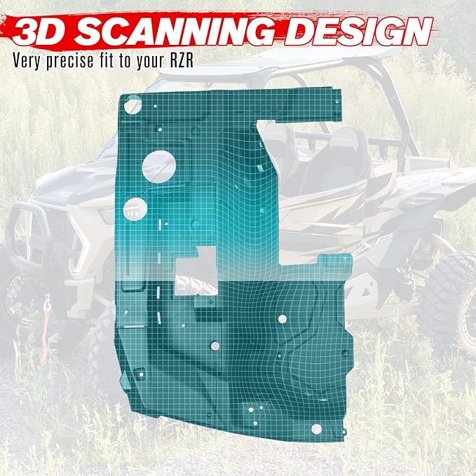 A & UTV PRO Left Side Rear Box Section for Polaris RZR XP 1000/ XP 4 1000 / XP Turbo/XP 4 Turbo 2014-2023, Combined Rear Luggage Storage Bed Box Accessories, Replace # OEM 5454271, LH,Black