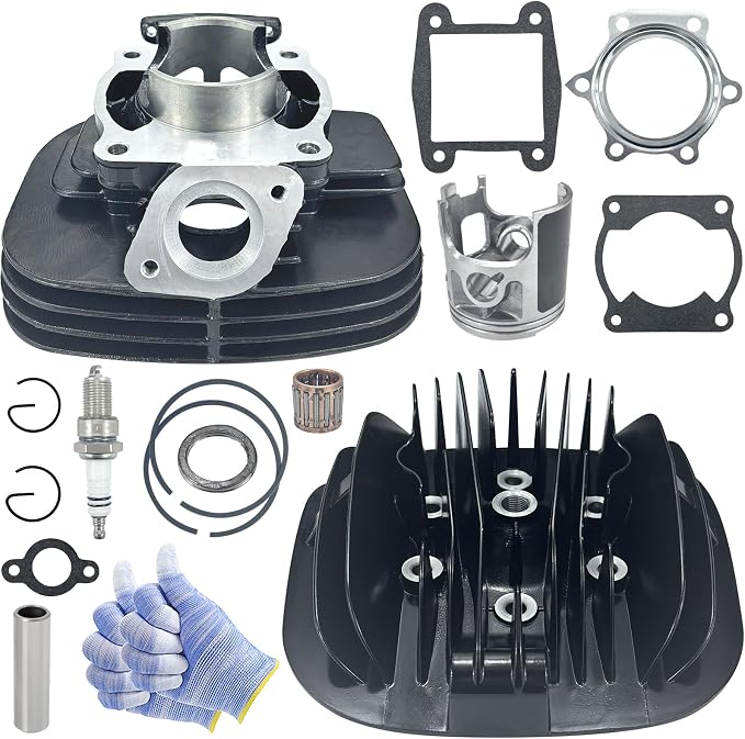Cylinder Piston Gasket Head Set Rebuild Kit Compatible with Yamaha Blaster 200 YFS200 Replacement for 2XJ-11111-00-00 1988-2006