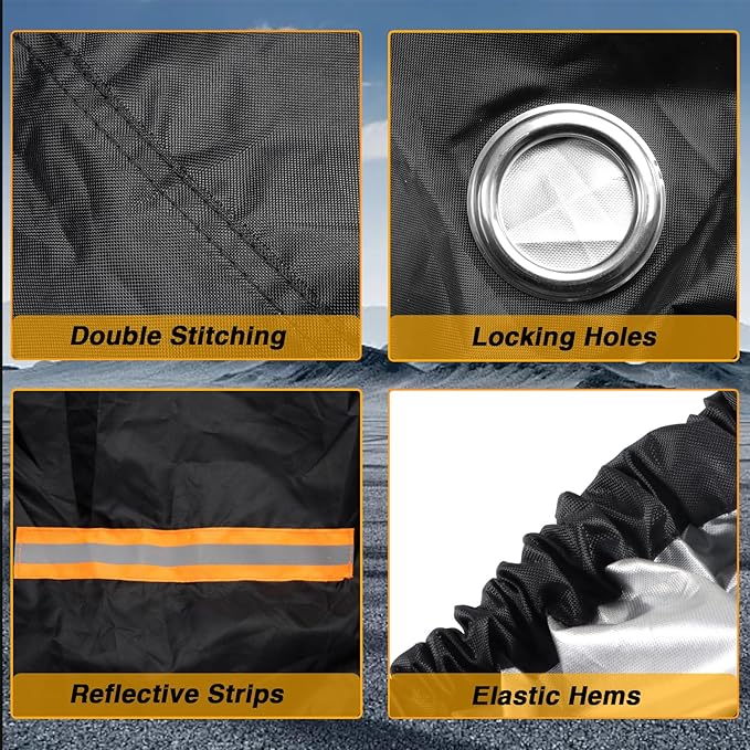 EVRBUL 3-Wheel Vehicles Cover Dustproof and Waterproof Full Motorcycle Cover Compatible with Can-Am Ryker 600 Ryker 900 Ryker Sport Ryker Rally Edition Fit up to 103"