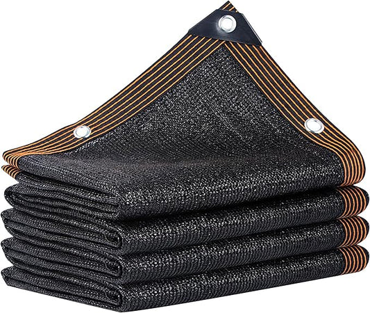 winemana Black Shade Cloth 90%, 4x20 FT Mesh Tarp - Garden Shade for Greenhouse, Patio, Vegetables, Plants Cover and Chicken Coops, Sun Shade Net for Outdoor Protection with Reinforced Grommets