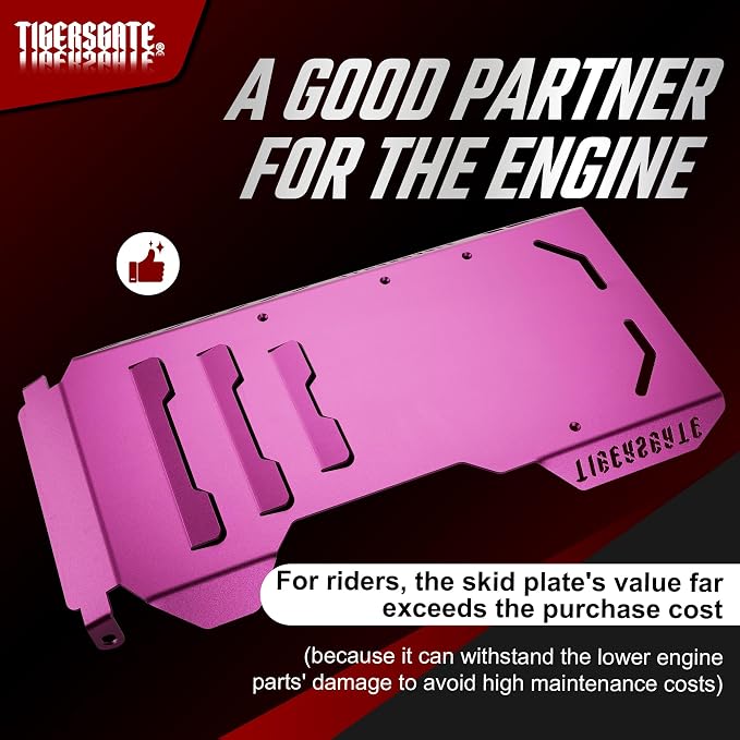 2018-2024 Softail 6061 Aluminum Engine Skid Plate for Breakout, Deluxe, Fat Bob, Fat Boy, Street Bob, Sport Glide, Heritage Classic, Low Rider, Slim Models, Purple